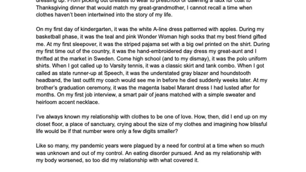 personal story