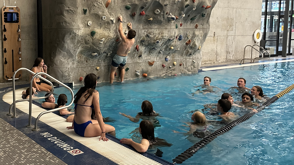 Recreation Pool Climbing Wall